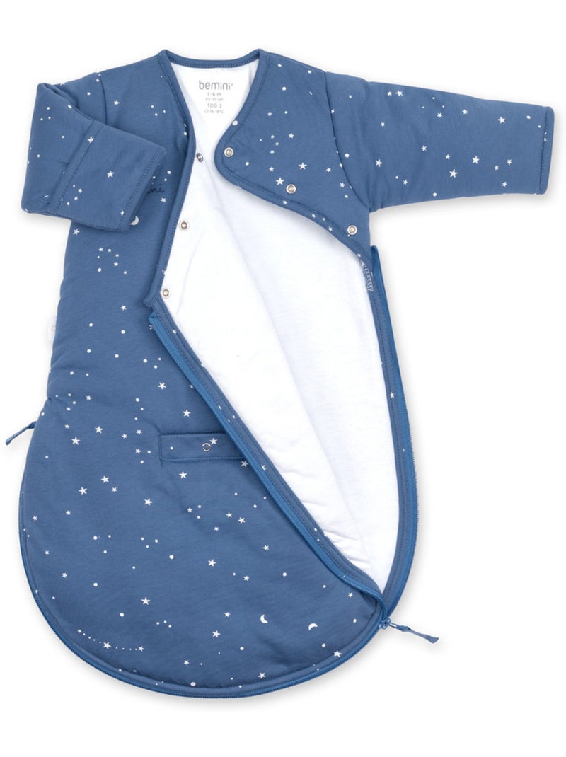 Gigoteuse avec moufles hiver  - TOG 3 Cocon bien chaud Bleu foncé - Kiabi