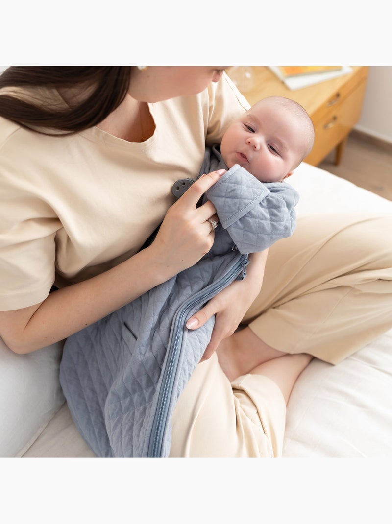 Gigoteuse avec moufles mi-saison  - TOG 1.5 Matelassé confort Bleu gris - Kiabi