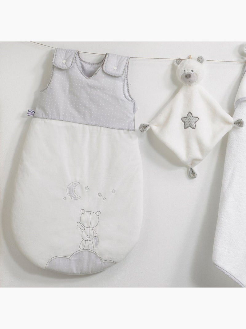 Gigoteuse bébé brodée en coton - SAUTHON Blanc Gris - Kiabi