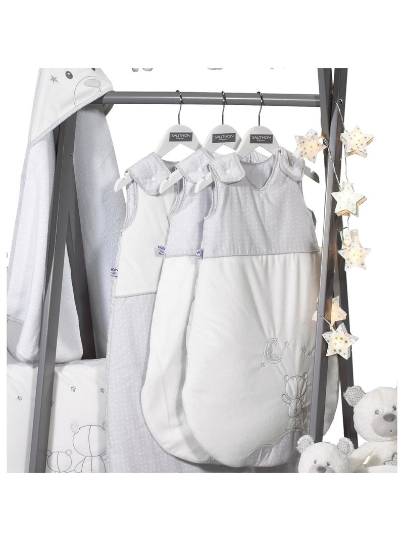 Gigoteuse bébé brodée en coton - SAUTHON Blanc Gris - Kiabi