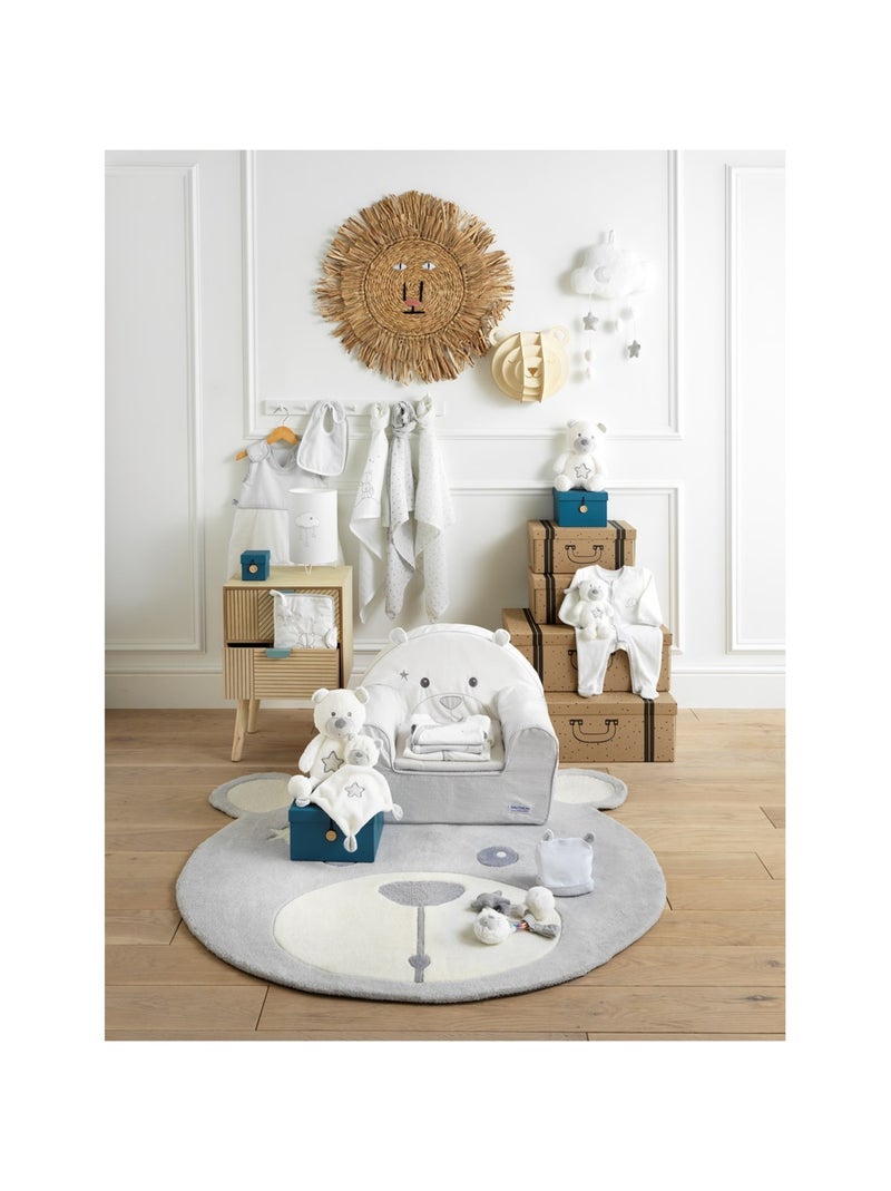 Gigoteuse bébé brodée en coton - SAUTHON Blanc Gris - Kiabi