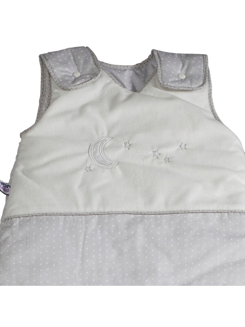 Gigoteuse bébé brodée en coton - SAUTHON Gris Blanc - Kiabi