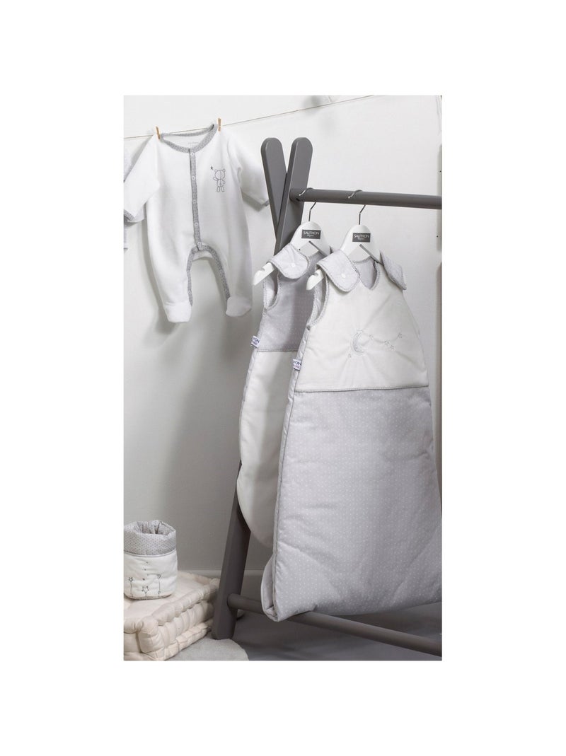 Gigoteuse bébé brodée en coton - SAUTHON Gris Blanc - Kiabi