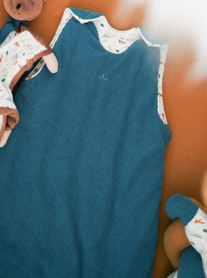 Gigoteuse bébé chaude sans manches en velours Bleu - Kiabi