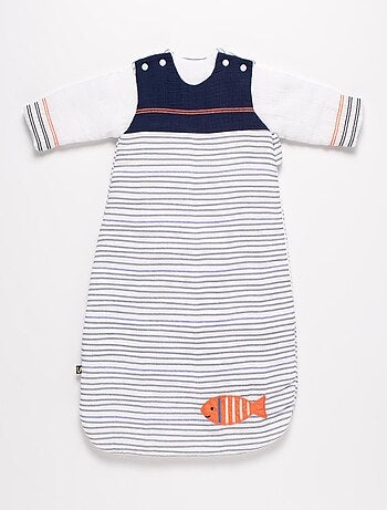 Gigoteuse bébé hiver à manches amovibles marinière - SAUTHON