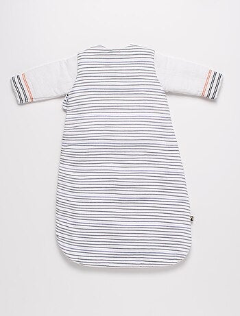Gigoteuse bébé hiver à manches amovibles marinière - SAUTHON