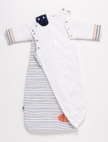 Gigoteuse bébé hiver à manches amovibles marinière - SAUTHON