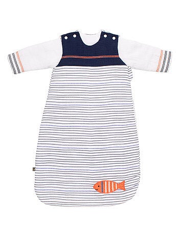 Gigoteuse bébé hiver à manches amovibles marinière - SAUTHON