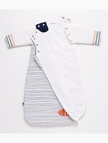 Gigoteuse bébé hiver à manches amovibles marinière - SAUTHON