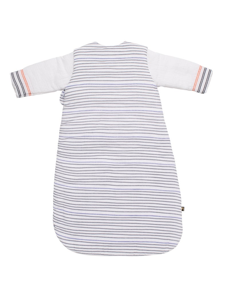 Gigoteuse bébé hiver à manches amovibles marinière - SAUTHON Blanc Bleu - Kiabi