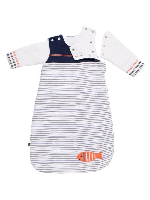 Gigoteuse bébé hiver à manches amovibles marinière - SAUTHON - Kiabi