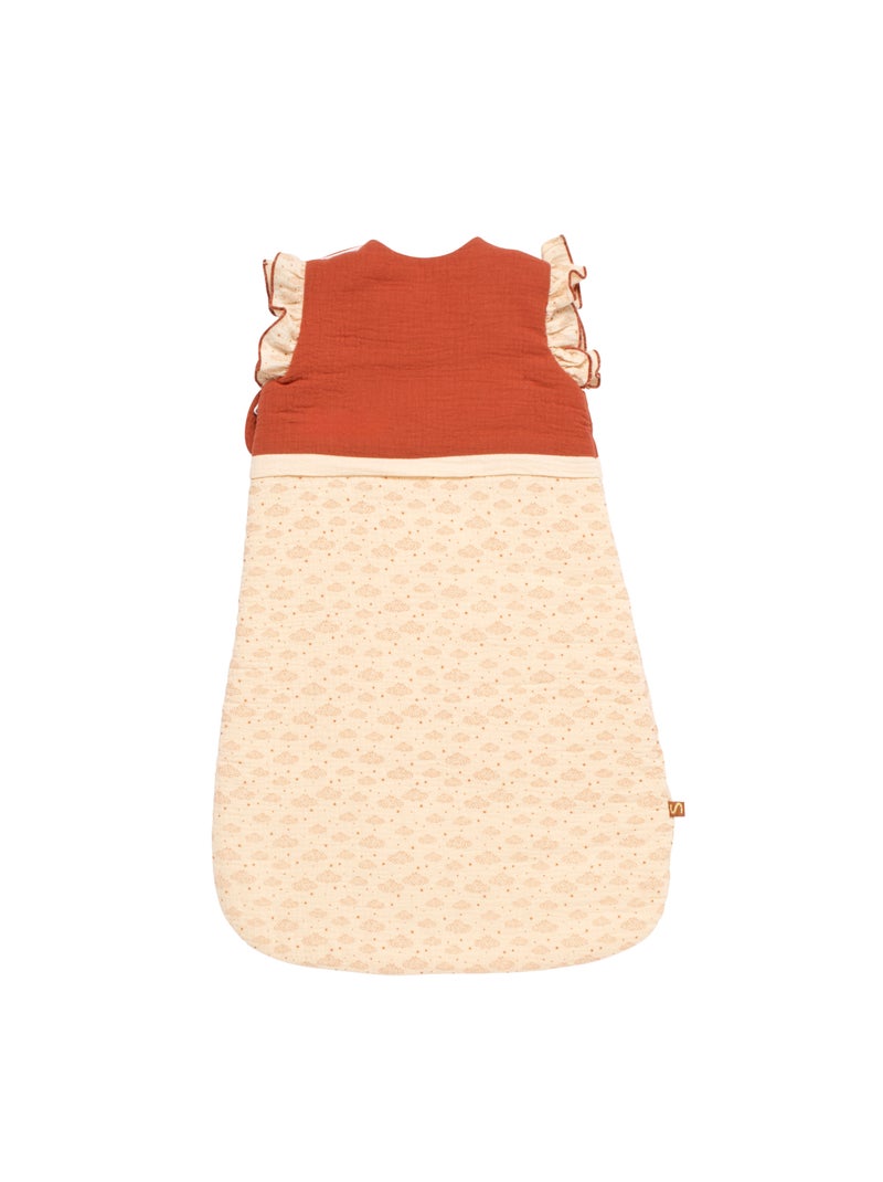 Gigoteuse bébé hiver à volants en double gaze de coton - SAUTHON Beige - Kiabi