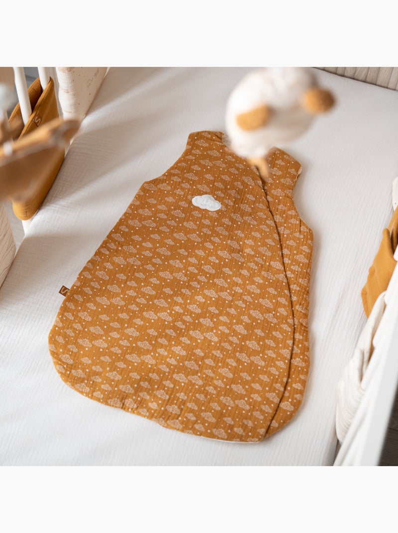 Gigoteuse bébé hiver croisée en double gaze de coton - SAUTHON Marron - Kiabi