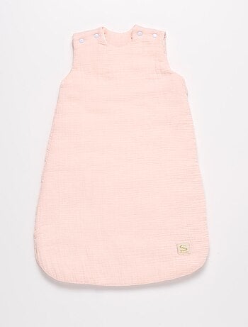 Gigoteuse bébé hiver en double gaze de coton et son doudou mouchoir - SAUTHON