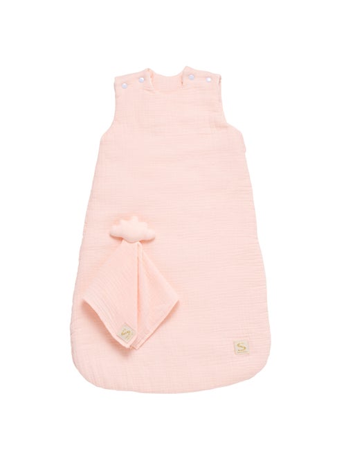 Gigoteuse bébé hiver en double gaze de coton et son doudou mouchoir - SAUTHON - Kiabi