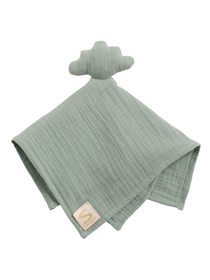 Gigoteuse bébé hiver en double gaze de coton et son doudou mouchoir - SAUTHON Vert - Kiabi