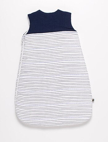 Gigoteuse bébé hiver en double gaze de coton marinière - SAUTHON