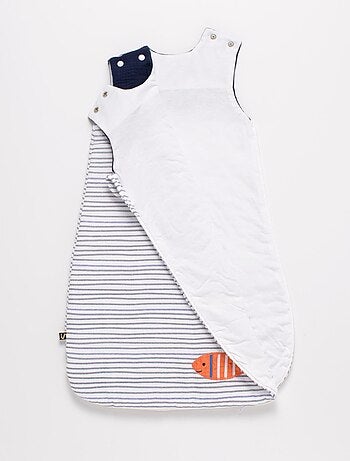 Gigoteuse bébé hiver en double gaze de coton marinière - SAUTHON