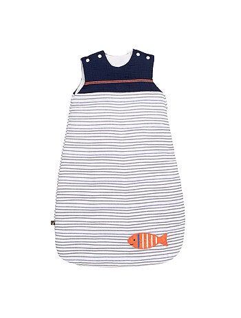 Gigoteuse bébé hiver en double gaze de coton marinière - SAUTHON