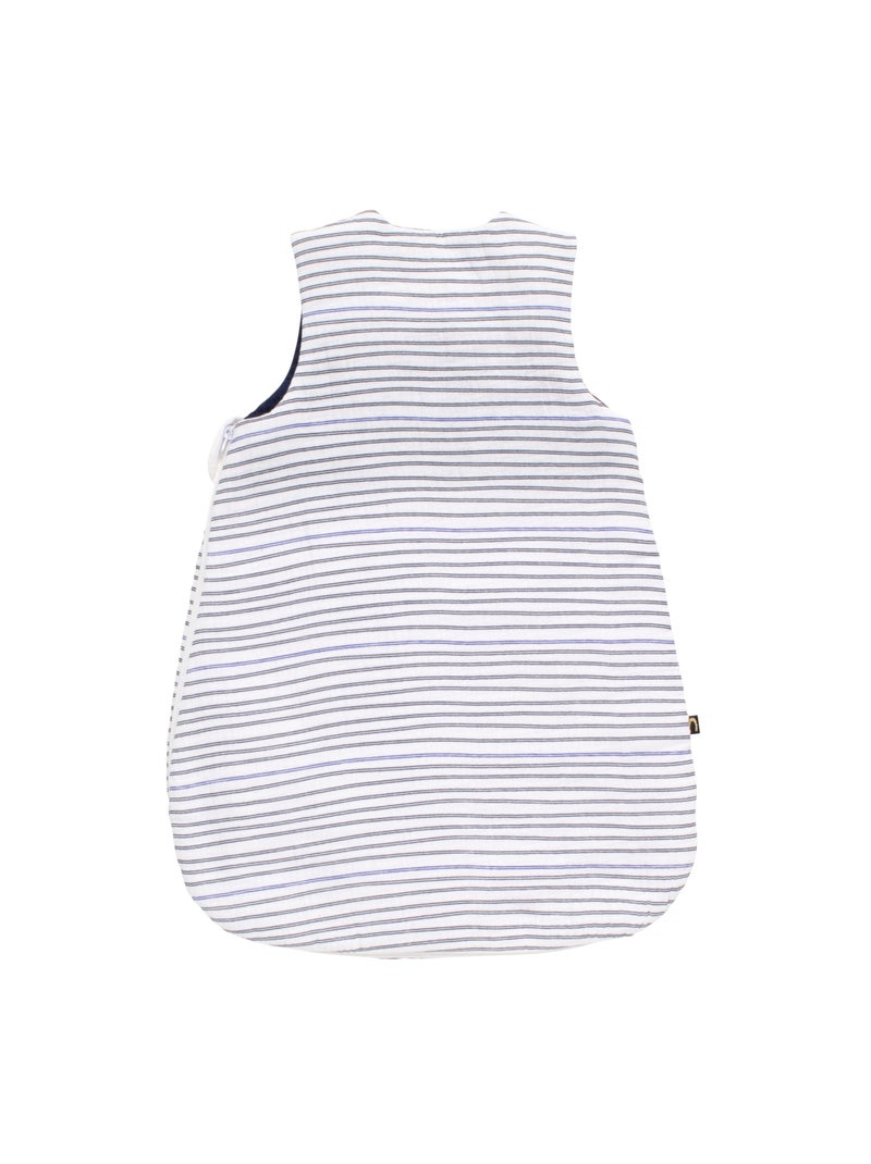 Gigoteuse bébé hiver naissance en double gaze de coton marinière - SAUTHON Blanc Bleu - Kiabi