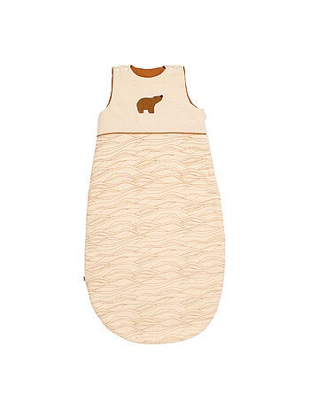 Gigoteuse bébé hiver patch ours en double gaze de coton - SAUTHON