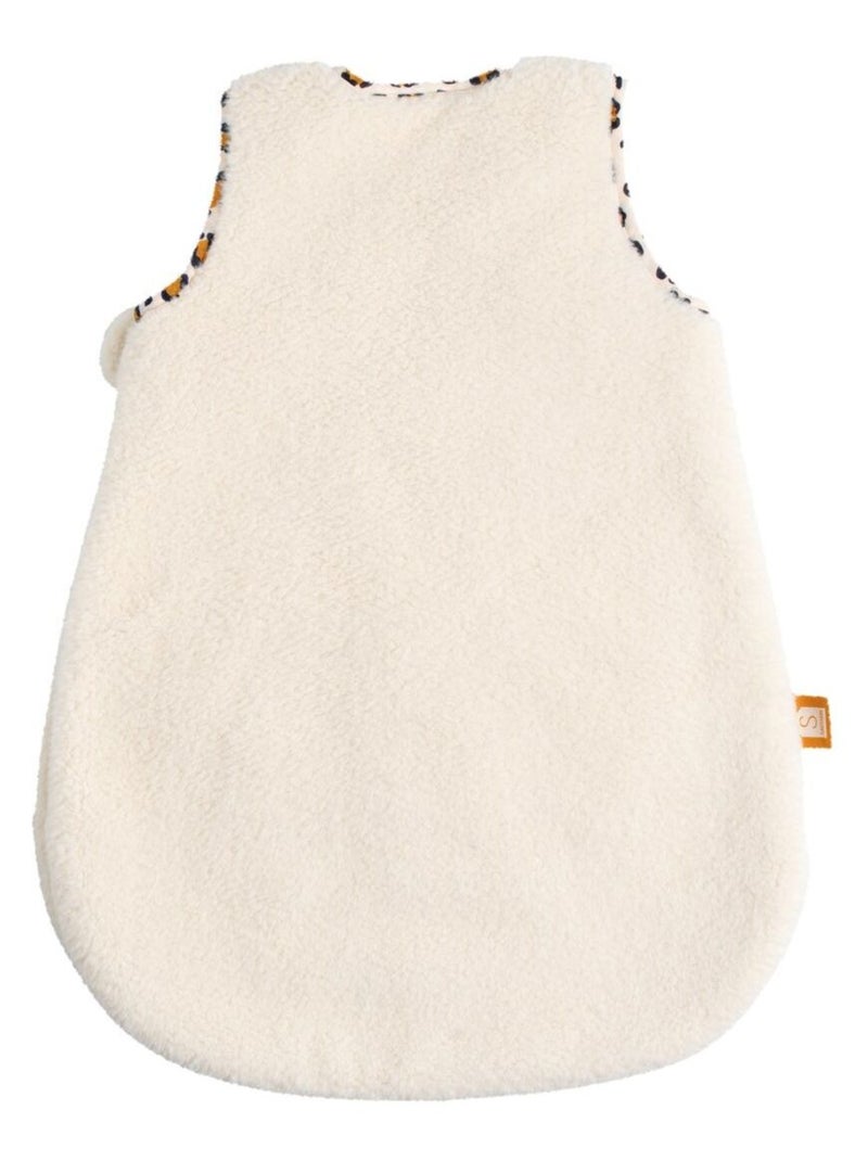 Gigoteuse bébé naissance hiver en sherpa et détails léopard - SAUTHON Ecru - Kiabi