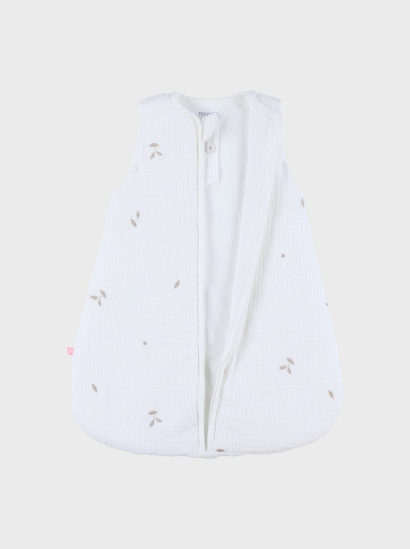 Gigoteuse brodée 50 cm en gaze de coton bio Noukie's Blanc - Kiabi