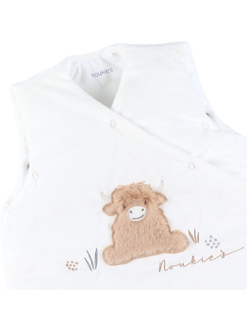 Gigoteuse brodée 70 cm en Veloudoux® Noukie's Blanc - Kiabi