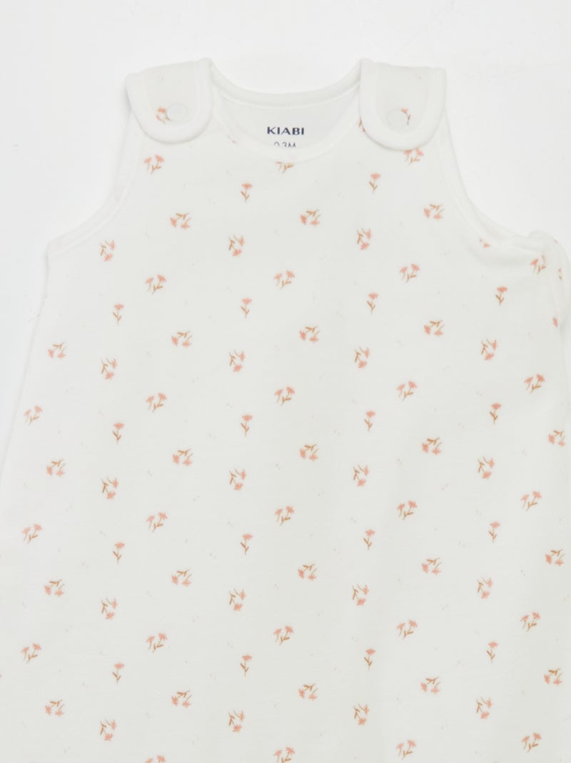 Gigoteuse chaude à motif TOG 2,5 Blanc fleurs - Kiabi