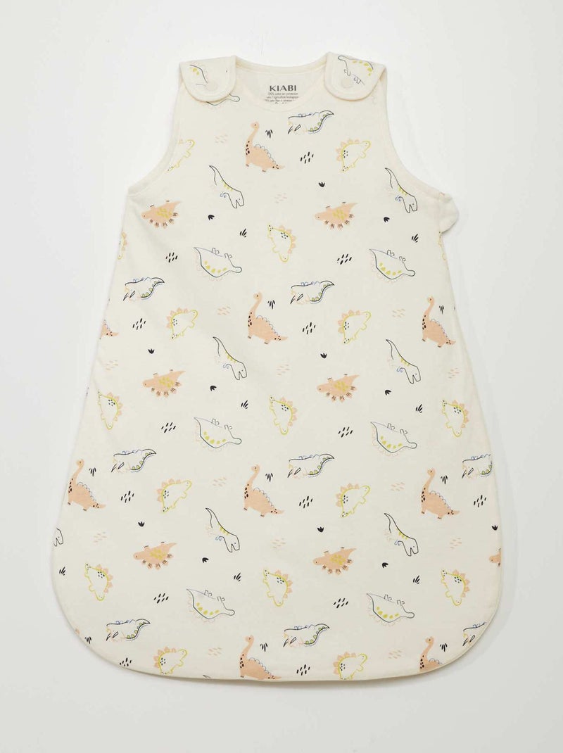 Gigoteuse chaude avec manches amovibles - TOG 2 Blanc 'dinosaure' - Kiabi