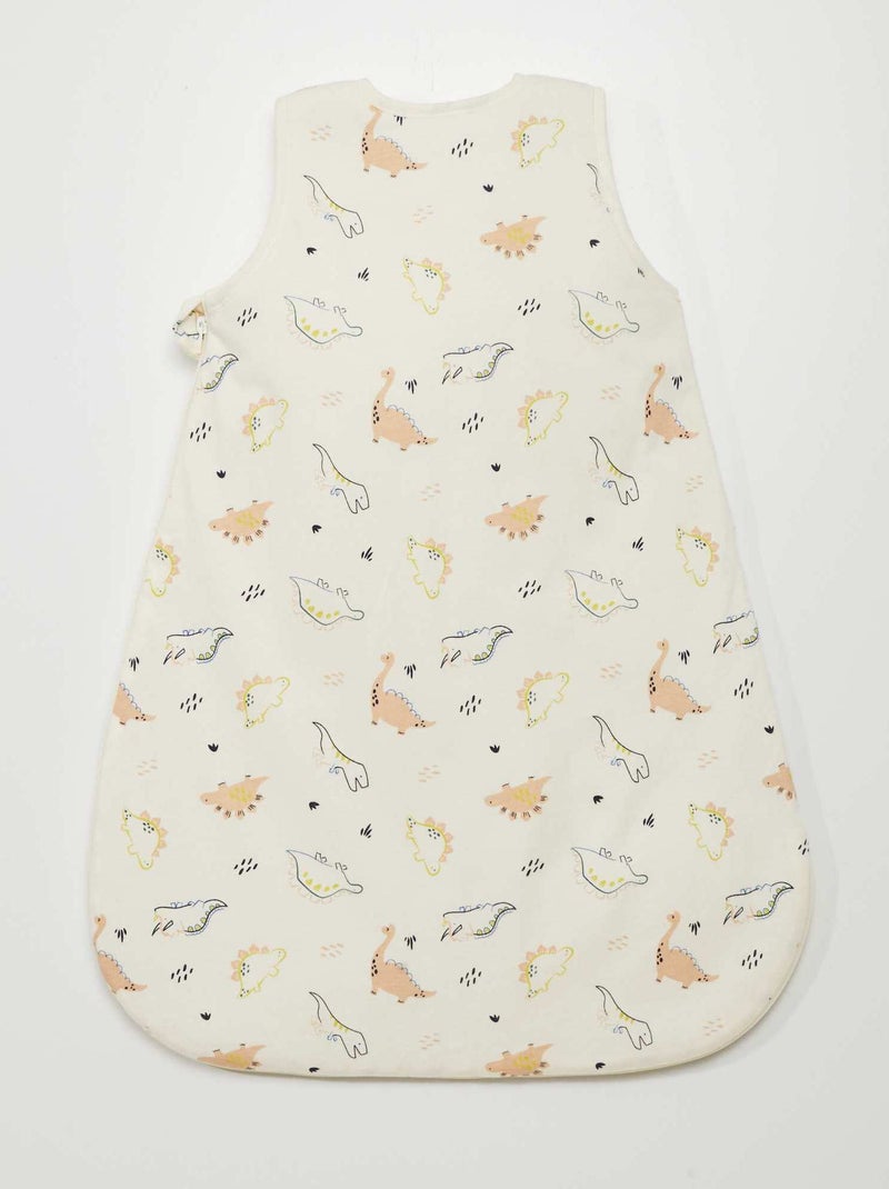 Gigoteuse chaude avec manches amovibles - TOG 2 Blanc 'dinosaure' - Kiabi