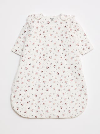 Gigoteuse chaude avec manches amovibles et motif à fleurs