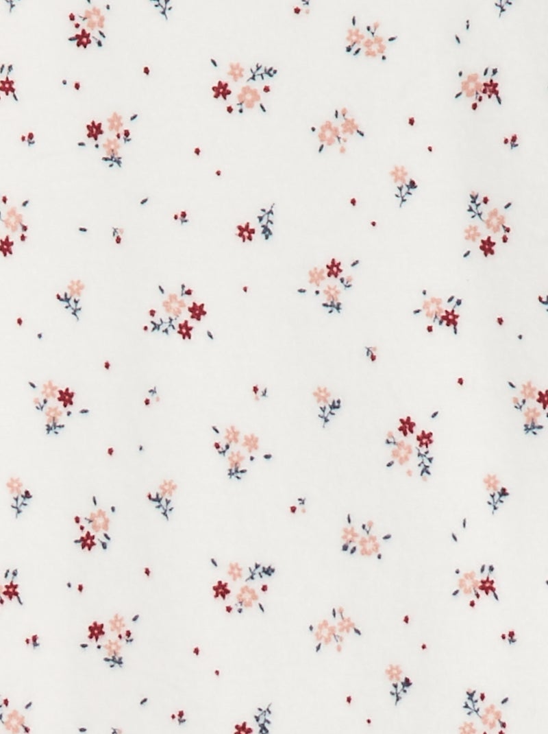 Gigoteuse chaude avec manches amovibles et motif à fleurs TOG 2,5 Blanc - Kiabi