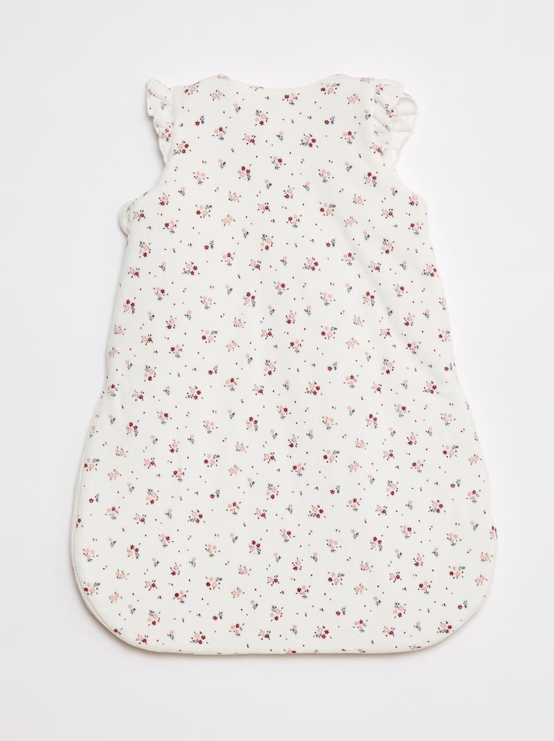 Gigoteuse chaude avec manches amovibles et motif à fleurs TOG 2,5 Blanc - Kiabi