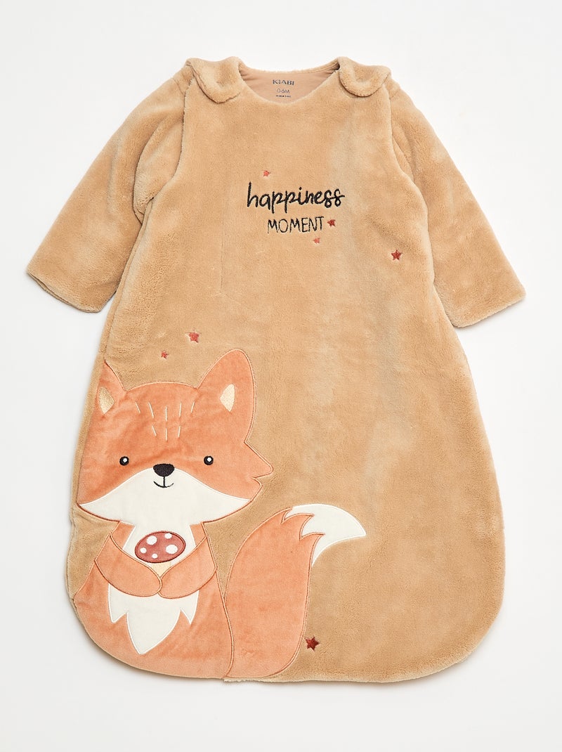 Gigoteuse chaude avec manches amovibles par pressions Beige - Kiabi
