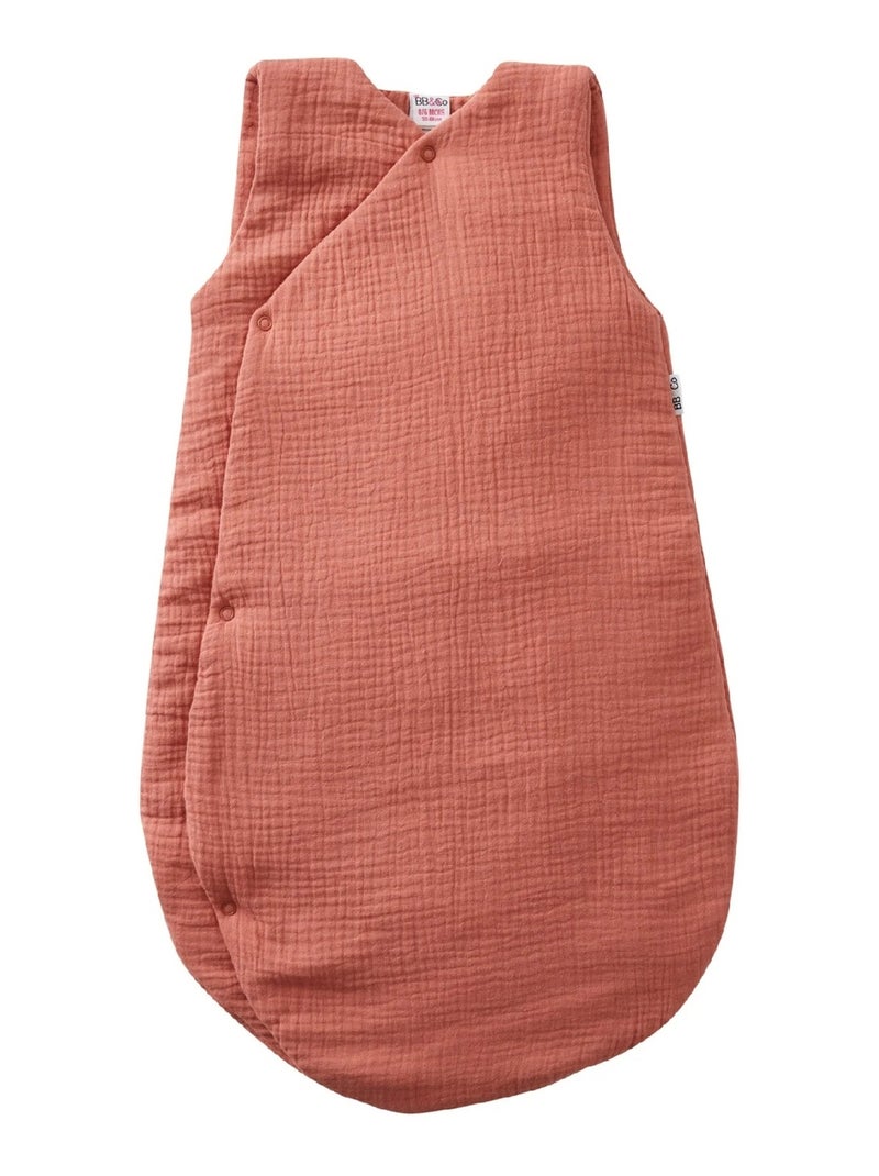 Gigoteuse chaude double gaze marsala TOG 3,3 (90 cm) Orange corail - Kiabi