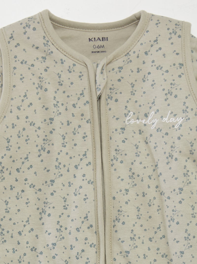 Gigoteuse chaude imprimée à fleurs - TOG 2 Vert - Kiabi