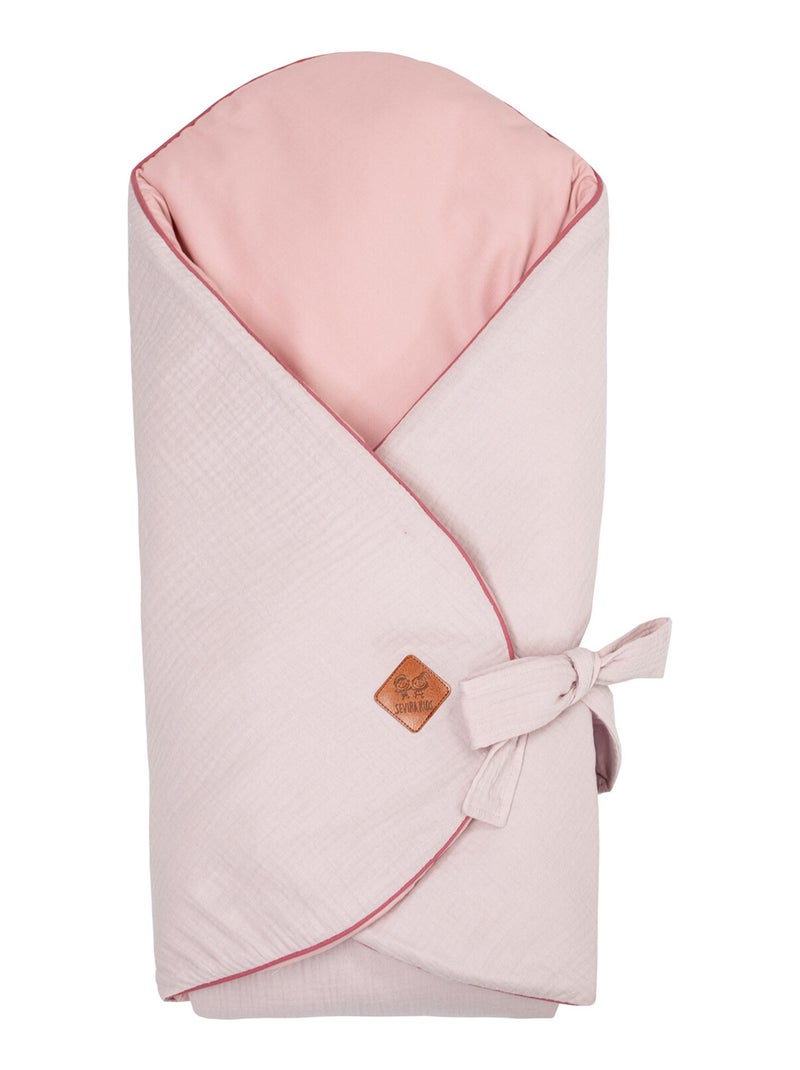 Gigoteuse d'emmaillotage évolutive en gaze de coton, Jeanne SEVIRA KIDS Rose - Kiabi
