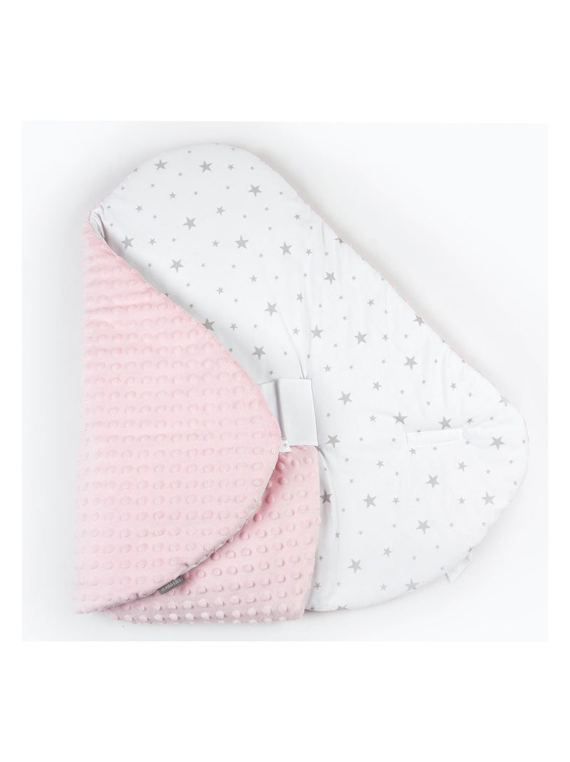 Gigoteuse d'emmaillotage évolutive, Minky Stella SEVIRA KIDS Rose - Kiabi