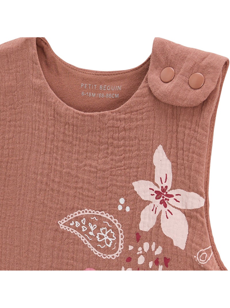Gigoteuse d'été en gaze de coton Arizona Rose foncé - Kiabi