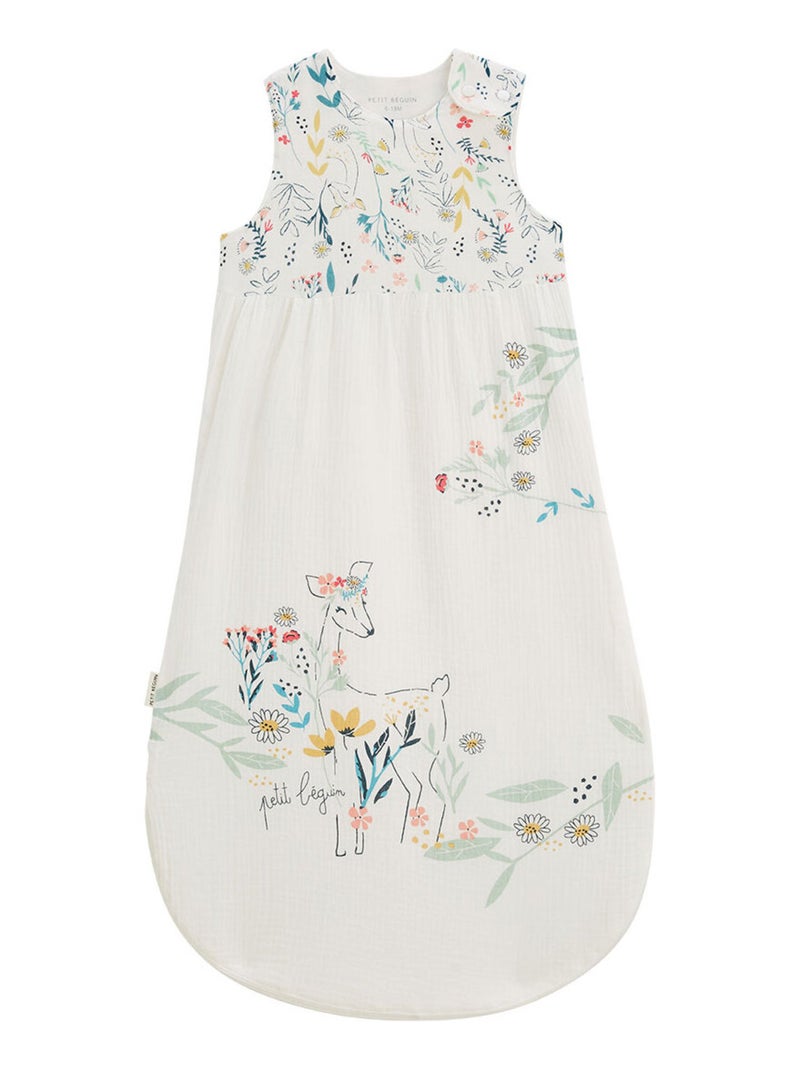 Gigoteuse d'été en gaze de coton Jardin Poétique Ecru - Kiabi