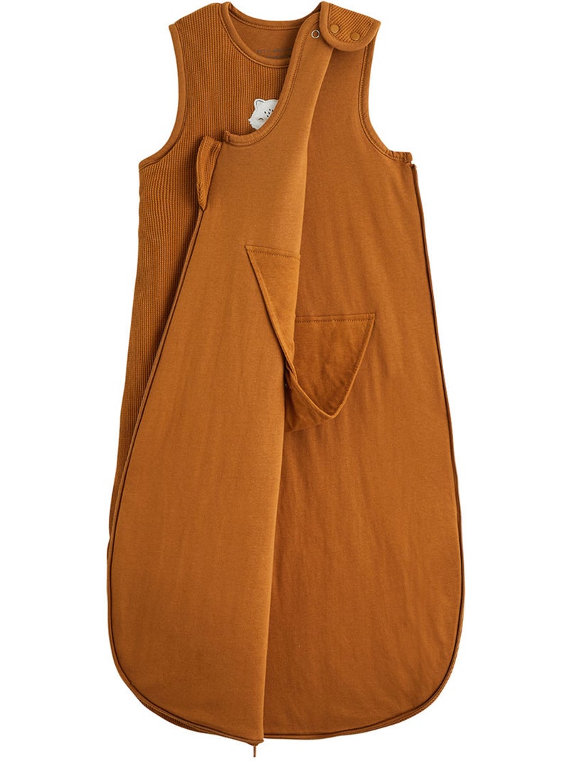 Gigoteuse d'hiver en coton gaufré Marron - Kiabi