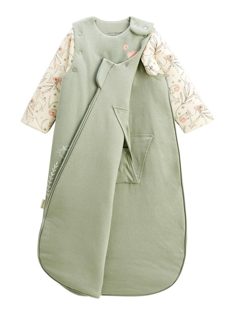 Gigoteuse d'hiver en molleton Lison Vert - Kiabi