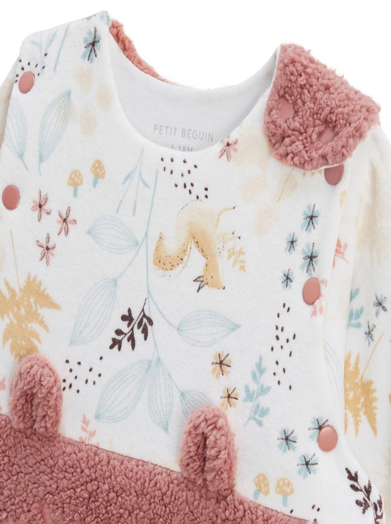 Gigoteuse d'hiver en sherpa avec manches amovibles Bloom Rose - Kiabi