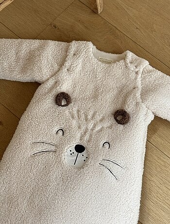 Gigoteuse d'hiver en sherpa avec manches amovibles Cracotte