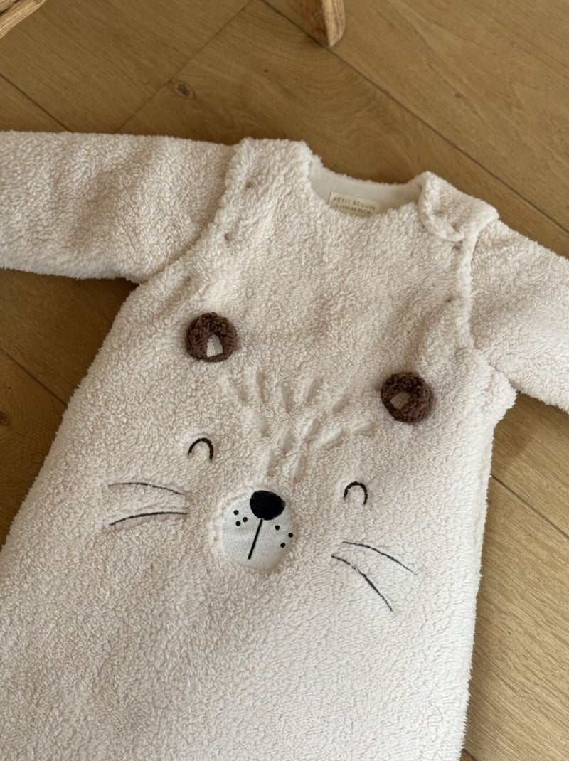 Gigoteuse d'hiver en sherpa avec manches amovibles Cracotte Beige - Kiabi