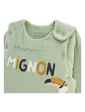 Gigoteuse d'hiver en velours avec manches amovibles Boavista