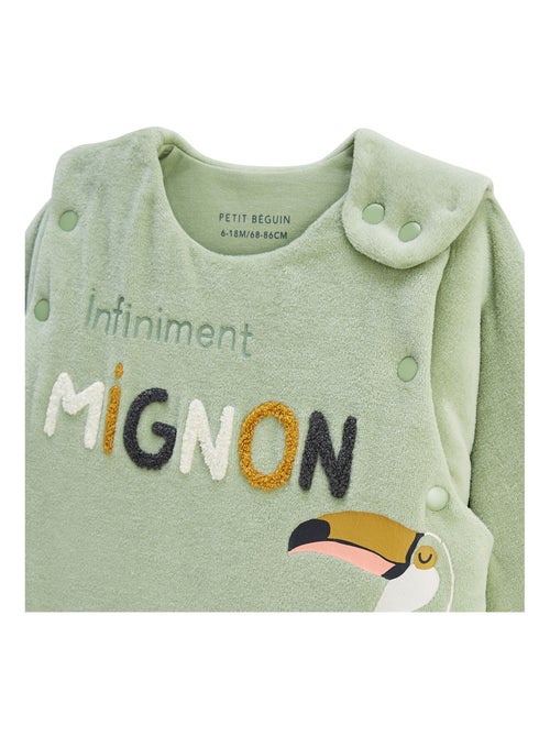 Gigoteuse d'hiver en velours avec manches amovibles Boavista - Kiabi