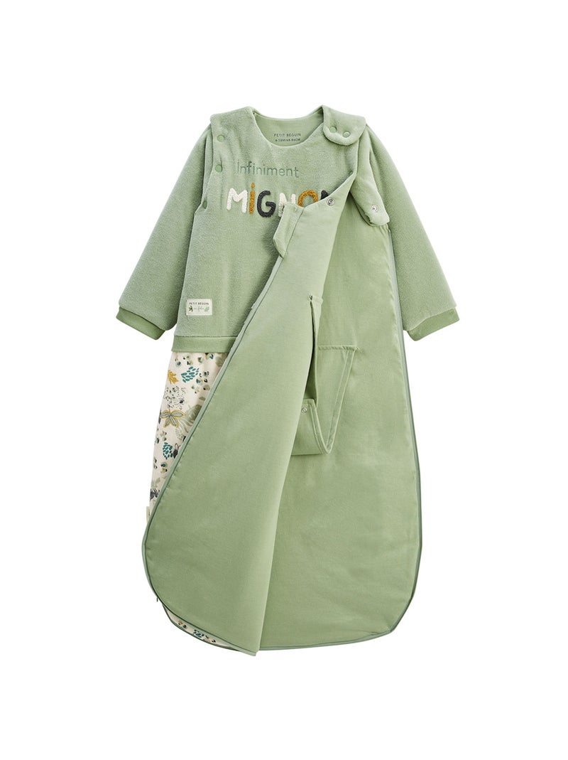 Gigoteuse d'hiver en velours avec manches amovibles Boavista Vert - Kiabi