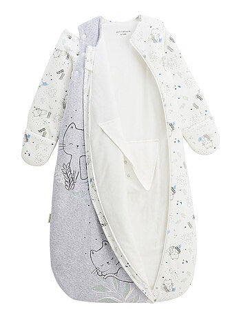 Gigoteuse d'hiver en velours avec manches amovibles Chatmallow